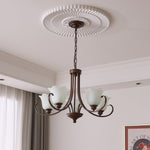 Mireille Floral Chandelier – Vintage-Inspired Glass and Bronze Pendant Light