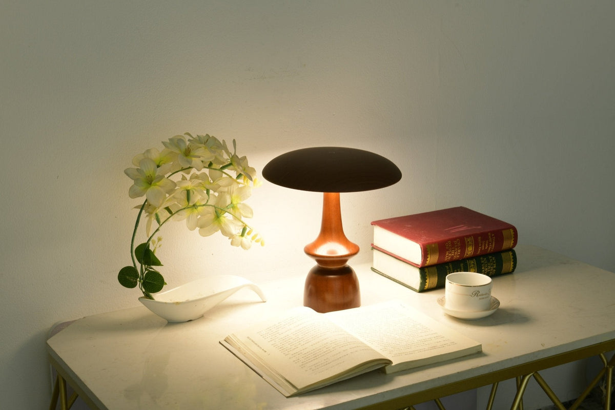 Mireli Sculptural Wooden Table Lamp with Integrated LED