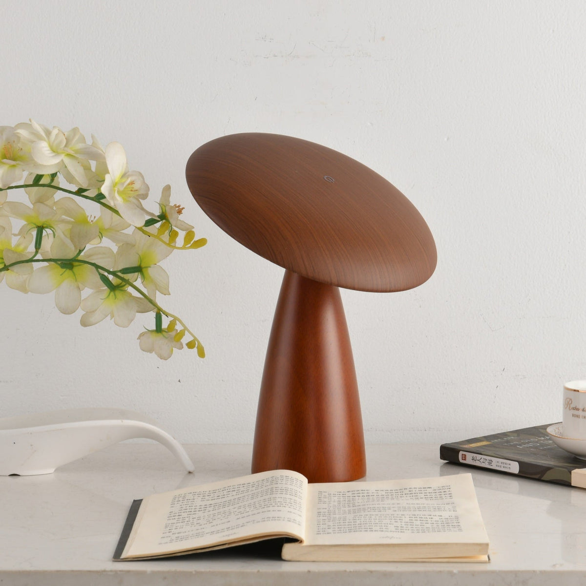 Mireli Sculptural Wooden Table Lamp with Integrated LED