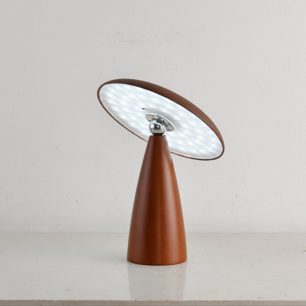 Mireli Sculptural Wooden Table Lamp with Integrated LED