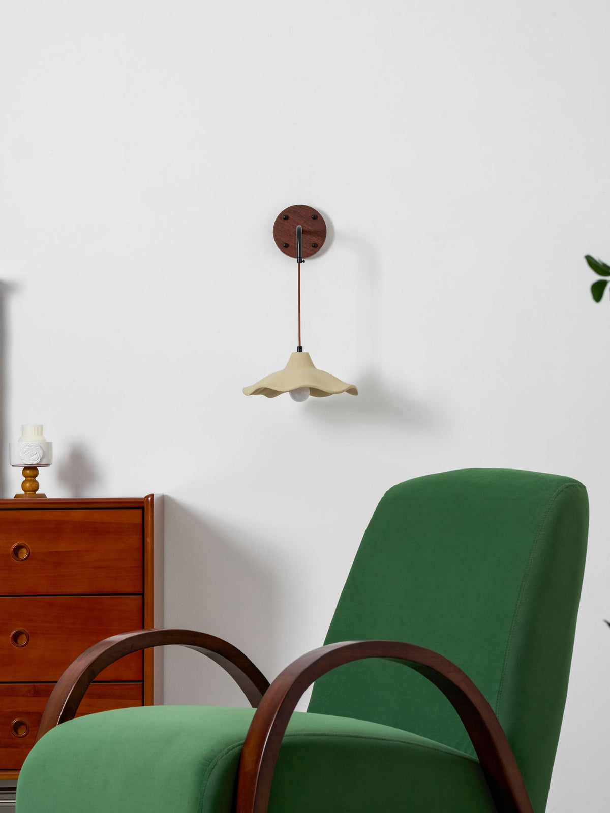 Mirella Wall Sconce – Handcrafted Microcement & Walnut Modern Wall Light