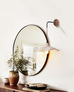 Mirella Wall Sconce – Handcrafted Microcement & Walnut Modern Wall Light