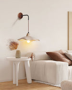 Mirella Wall Sconce – Handcrafted Microcement & Walnut Modern Wall Light