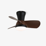 Miro Ceiling Fan with Integrated LED Light in Walnut Finish