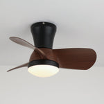 Miro Ceiling Fan with Integrated LED Light in Walnut Finish