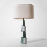 Duomo Marble Table Lamp – Sculptural Stone Base with Fabric Shade