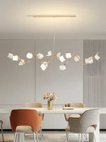Mistral Flora Chandelier — Sculptural Ceramic Petal Chandelier in Gold