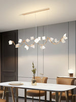 Mistral Flora Chandelier — Sculptural Ceramic Petal Chandelier in Gold