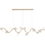 Mistral Flora Chandelier — Sculptural Ceramic Petal Chandelier in Gold
