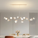 Mistral Flora Chandelier — Sculptural Ceramic Petal Chandelier in Gold