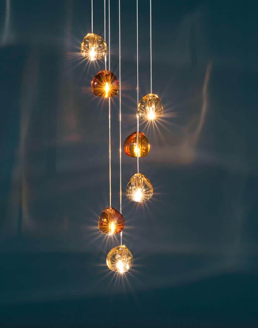 Cherry Crystal Pendant Light – Handcrafted Modern Chandelier