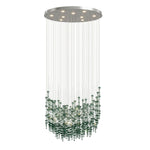 Emerald Rainfall Crystal Chandelier – Customizable Designer Pendant Light