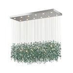 Emerald Rainfall Crystal Chandelier – Customizable Designer Pendant Light