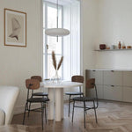 Opal Disc Modern Pendant Light with Opalescent Polymer Shade