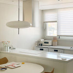 Opal Disc Modern Pendant Light with Opalescent Polymer Shade