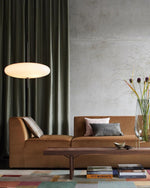Opal Disc Modern Pendant Light with Opalescent Polymer Shade