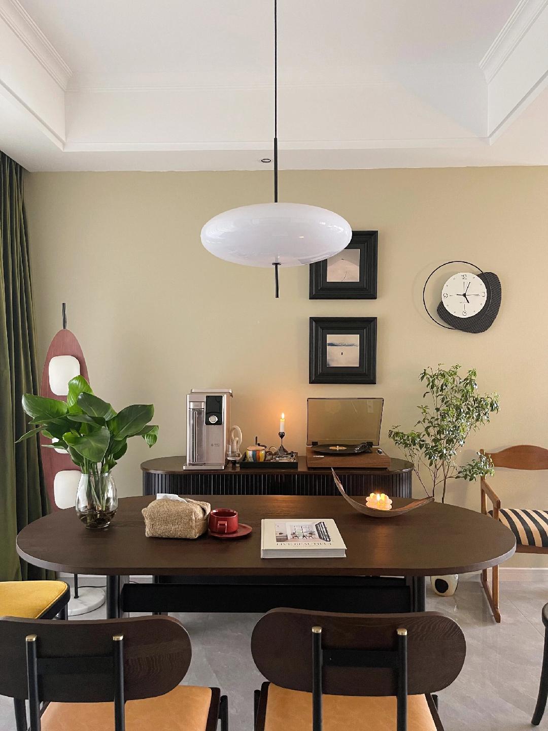 Opal Disc Modern Pendant Light with Opalescent Polymer Shade