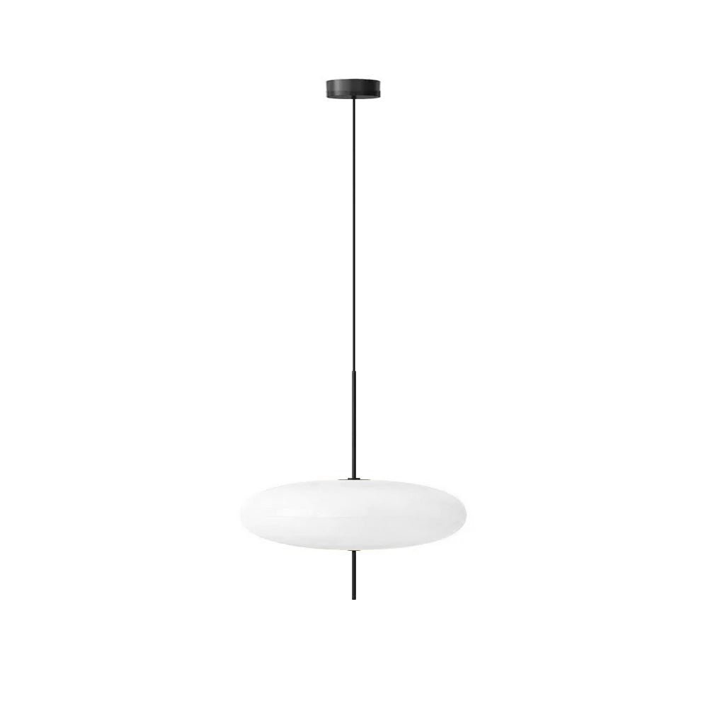 Opal Disc Modern Pendant Light with Opalescent Polymer Shade