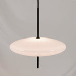Opal Disc Modern Pendant Light with Opalescent Polymer Shade