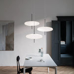 Opal Disc Modern Pendant Light with Opalescent Polymer Shade