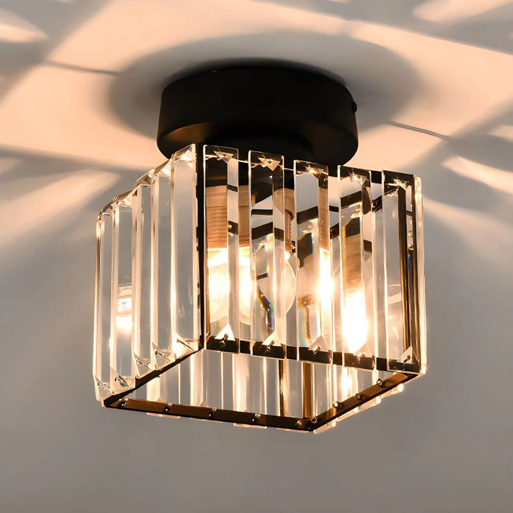 Crystal Glass Nordic Simple New Modern Led Chandelier Lights Living Loft Study Room Aisle Corridor Flats Lamps Indoor Lighting