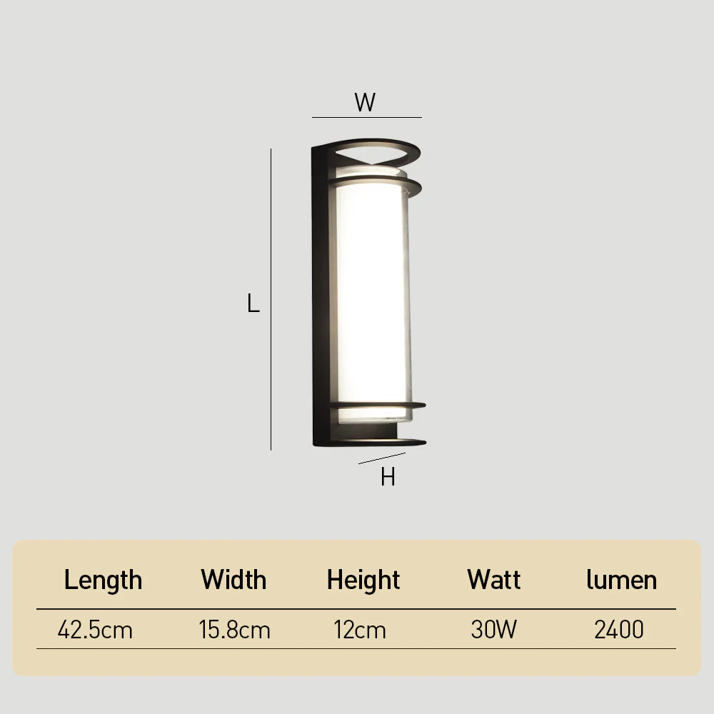 Modern Simple Semi Cylindrical Led Outdoor Wall Light