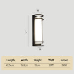 Modern Simple Semi Cylindrical Led Outdoor Wall Light