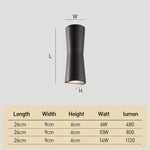 Modern Waterproof Double Head Led Wall Light