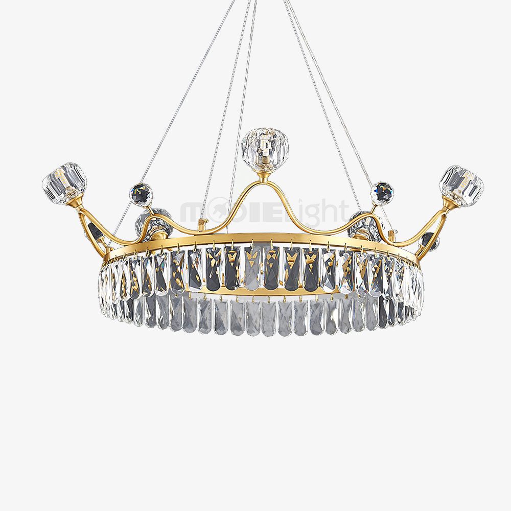 Modern Crown Crystal Pendant Light