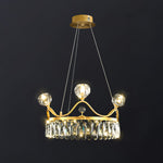 Modern Crown Crystal Pendant Light