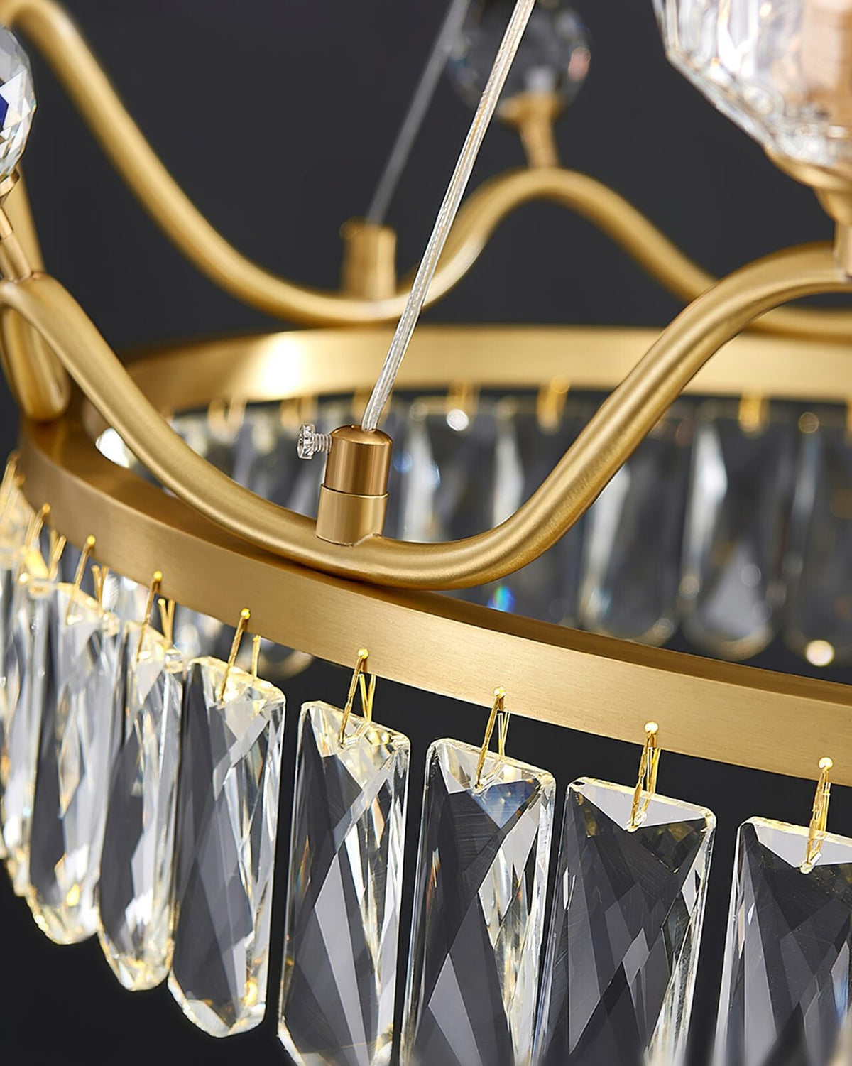 Modern Crown Crystal Pendant Light