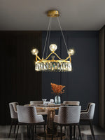 Modern Crown Crystal Pendant Light