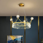 Modern Crown Crystal Pendant Light