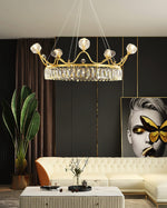 Modern Crown Crystal Pendant Light