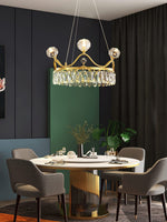Modern Crown Crystal Pendant Light