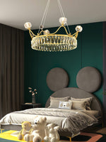 Modern Crown Crystal Pendant Light
