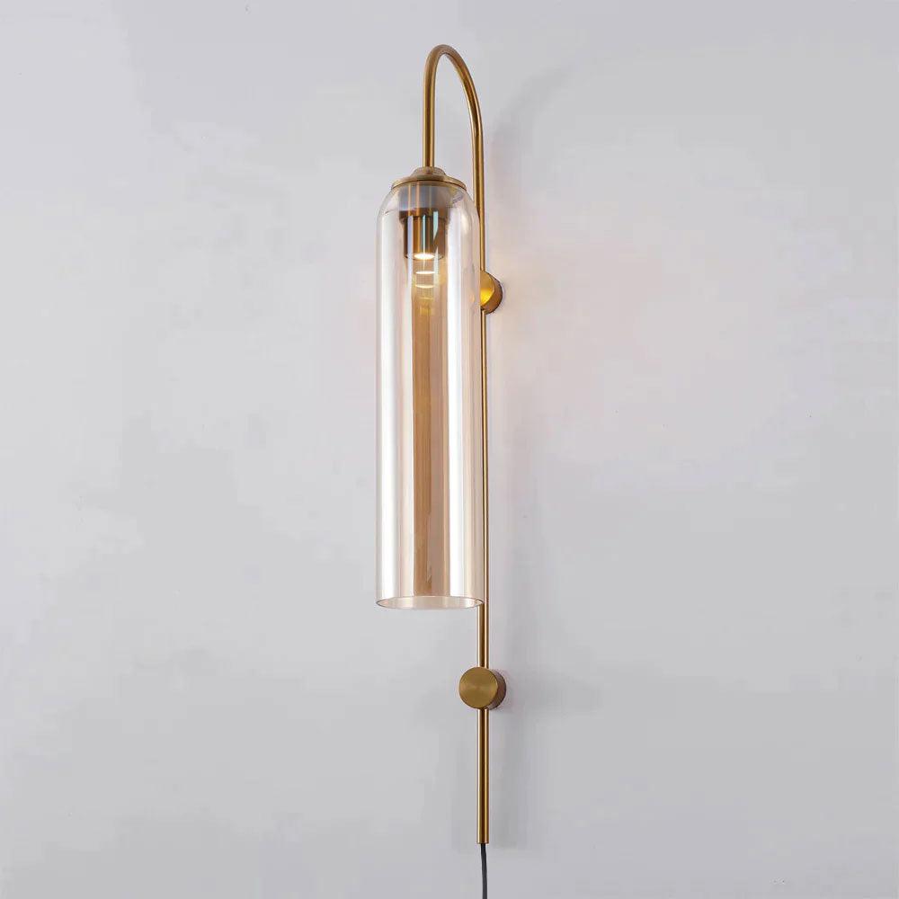 Modern Glass Plug In Wall Lamp