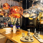Lava Swag Pendant Light – Sculptural Molten Shade with Mirror Effect