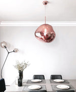 Lava Swag Pendant Light – Sculptural Molten Shade with Mirror Effect