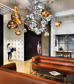 Lava Swag Pendant Light – Sculptural Molten Shade with Mirror Effect