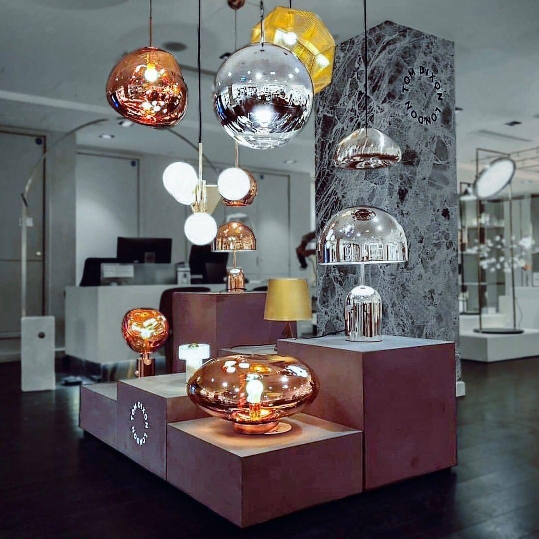 Lava Swag Pendant Light – Sculptural Molten Shade with Mirror Effect