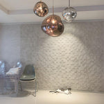 Lava Swag Pendant Light – Sculptural Molten Shade with Mirror Effect