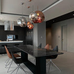 Lava Swag Pendant Light – Sculptural Molten Shade with Mirror Effect