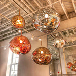 Lava Swag Pendant Light – Sculptural Molten Shade with Mirror Effect