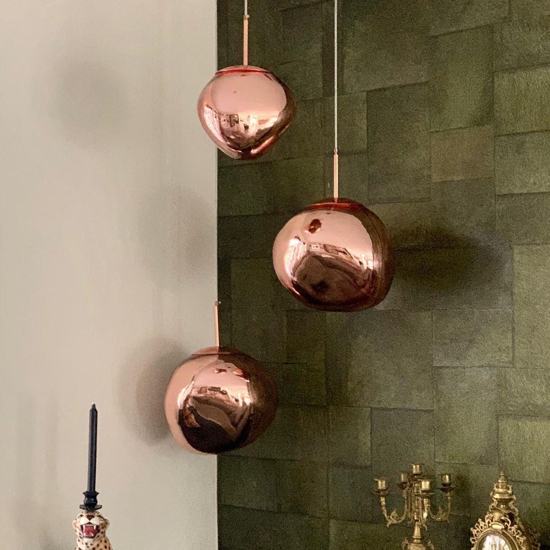 Lava Swag Pendant Light – Sculptural Molten Shade with Mirror Effect