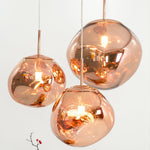 Lava Swag Pendant Light – Sculptural Molten Shade with Mirror Effect