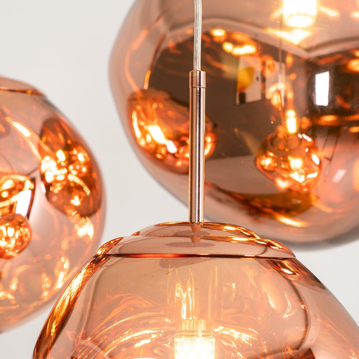 Lava Swag Pendant Light – Sculptural Molten Shade with Mirror Effect