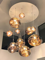 Lava Swag Pendant Light – Sculptural Molten Shade with Mirror Effect