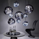 Lava Swag Pendant Light – Sculptural Molten Shade with Mirror Effect