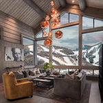Lava Swag Pendant Light – Sculptural Molten Shade with Mirror Effect